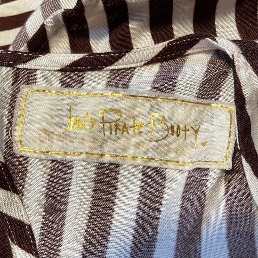 Jens Pirate Booty French Stripe Navi Maxi Dress L - Picture 5 of 9